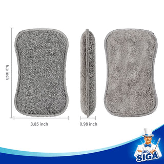 MR.SIGA Multi-Purpose Scrub Sponges  – Pack of 6, Large