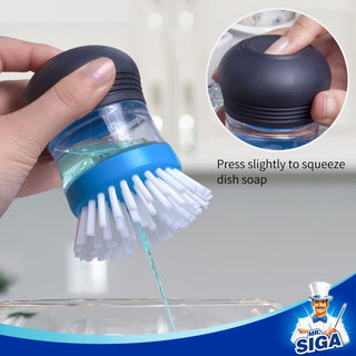 MR.SIGA Soap Dispensing Palm Brush Storage Set