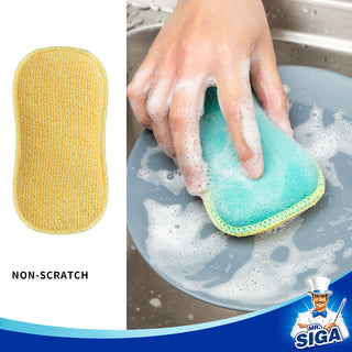 MR.SIGA Dual Action Scrubbing Sponge