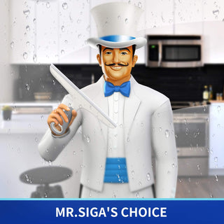 MR.SIGA Multi-Purpose Silicon Squeegee, White & Grey