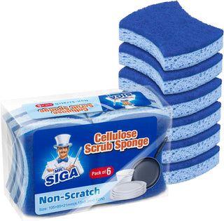 MR.SIGA Non-Scratch Cellulose Scrub Sponge