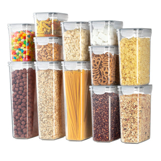 Conjunto de recipientes herméticos para armazenamento de alimentos de 12 peças
