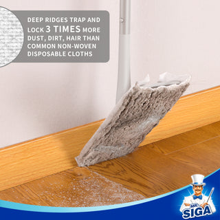 MR.SIGA Professional Dry Sweeping Mop for Hardwood, Laminate, Tile Cleaning