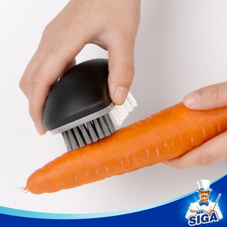 MR.SIGA Brosse de nettoyage pour fruits et légumes avec prise confortable antidérapante