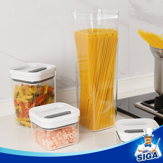MR.SIGA 4パック気密食品保存容器セット、2.1 L / 72oz、ホワイト