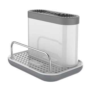 MR.SIGA Sink Caddy, Organisateur d’évier de cuisine Porte-brosse éponge avec plateau d’égouttage