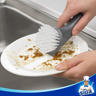 MR.SIGA Cepillo de limpieza de ollas y sarténes, cepillo para platos para cocina
