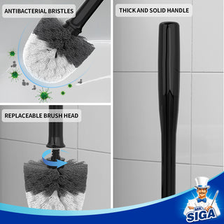 MR.SIGA Brosse et support de cuvette de toilette, noir