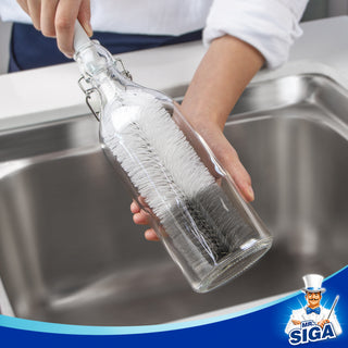 MR.SIGA 5er-Pack Flaschenbürsten-Reinigungsset mit Aufbewahrungshalter