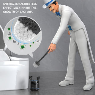 MR.SIGA Escova e suporte para vaso sanitário, preto