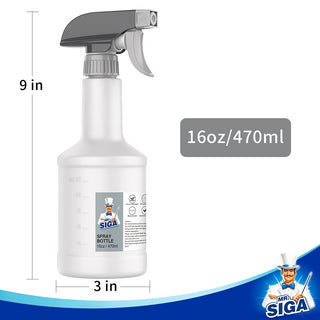 MR.SIGA Botellas de spray de plástico vacías de 16 oz para soluciones de limpieza