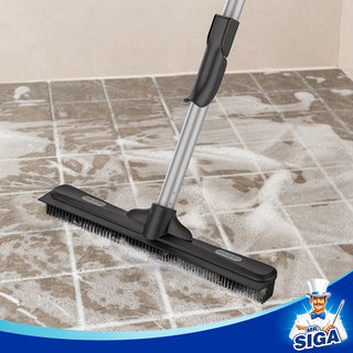 MR.SIGA Rubber Broom with Squeegee