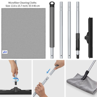 MR.SIGA Rubber Broom with Squeegee