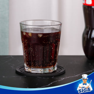MR.SIGA Sous-verres en silicone avec support, sous-verres de boissons réutilisables pour la maison, le bureau, le bar
