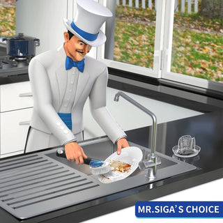 MR.SIGA Conjunto de armazenamento de escova de prato de dispensação de sabão