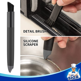 MR.SIGA Conjunto de escovas de limpeza de rejunte com suporte
