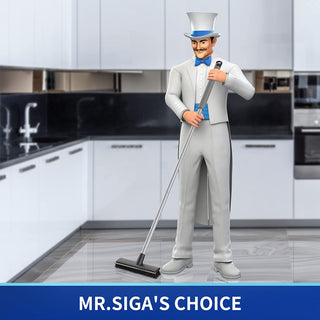 MR.SIGA Cepillo para fregar pisos con mango largo