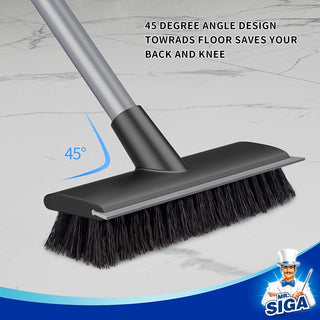 MR.SIGA Brosse à gommage de sol avec long manche