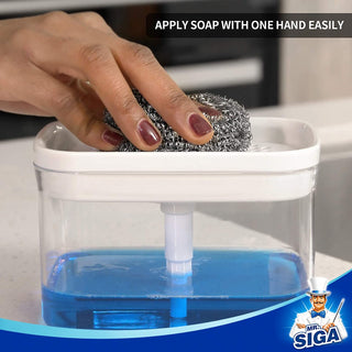 MR.SIGA 2 in 1 Premium Soap Dispenser and Sponge Holder, White