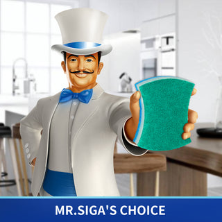 MR.Siga Sponge Duster with Ridged Surface Design,Household Dust