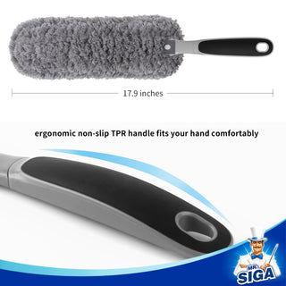 MR.SIGA Plumero de microfibra sin pelusa, plumero lavable para la limpieza del hogar