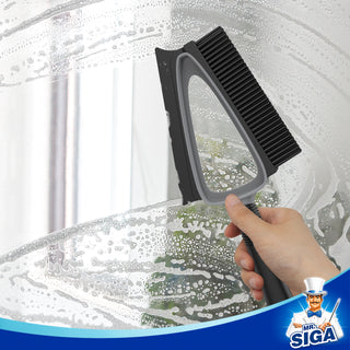 MR.SIGA TPR Bristles Brush & Squeegee with Dustpan Combo