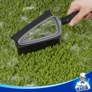 MR.SIGA TPR Bristles Brush & Squeegee with Dustpan Combo