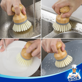 MR.SIGA Pot and Pan Cleaning Brush, Dish Brush for Kitchen