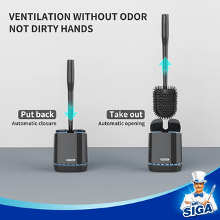 MR.SIGA Flexible Premium Toilet Brush with Holder