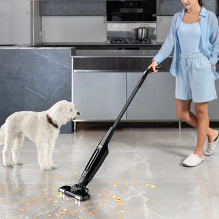 MR.SIGA Cordless Vacuum Cleaner, Lightweight Stick Vacuum for Hard Floors Dry Cleaning