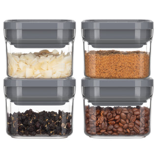 MR.SIGA 4 Pack Airtight Food Storage Container Set, 360ml / 12.2oz, Small
