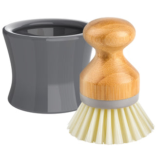 MR.Siga Soap Dispensing Palm Brush Storage Set, Kitchen Brush with